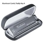 Harpe blues harmonica diatonique 10 trous, peigne en bois d'aluminium, orgue a bouche, clé c, couvercle ... Harpe blues harmonica diatonique 10 trous, peigne en bois d'aluminium, orgue a bouche, clé c, couvercle ...