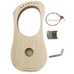 Harpe lyre a 7 cordes lyres instrument a cordes en bois terminalia de style ancien