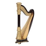 Harpe miniature en bois de 16 cm, mod�le d'instrument de musique miniature, d�coration de bureau, cadeau ...