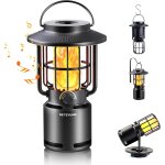 Haut - parleur bluetooth d'ext�rieur avec lumi�re de flamme, ip65 etanche, 3 modes d'eclairage, lampe ...