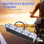 Haut parleur bluetooth sur guidon de moto, compatible disque u tf, lecteur mp3, porcelaine bleue et blanche, ...