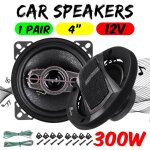 Haut parleur coaxial hifi 4 voies pour voiture, 4 pouces, 300w, audio stéréo, musique basse, tweeter Haut parleur coaxial hifi 4 voies pour voiture, 4 pouces, 300w, audio stéréo, musique basse, tweeter