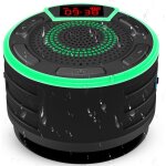 Haut - parleur de douche etanche ipx7, haut - parleur bluetooth portable avec ecran led, ventouse, cordon, ... Haut - parleur de douche etanche ipx7, haut - parleur bluetooth portable avec ecran led, ventouse, cordon, ...