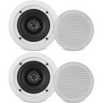 Haut - parleur encastrable plafond / mural 20 cm u2013 enceinte 2 voies avec woofer puissant, bobine ...