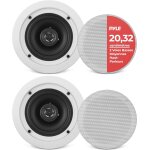 Haut - parleur encastrable plafond / mural 20 cm u2013 enceinte 2 voies avec woofer puissant, bobine ...