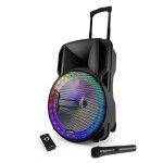 Haut - parleur party sound sono dj karaoke 800w batterie disco mobile 15  � led rgb usb / micro sd / ...