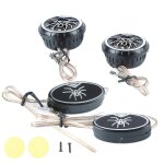 Haut - parleurs st�r�o ronds pour voiture, tweeter avec motif araign�e chrom� pour camion