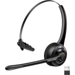 Hbgv - casque d'coute bluetooth & dongle usb, casque d'coute sans fil avec microphone antibruit pour, ...