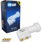 Hd202 lnb twin full hd 4k dish head 2 outputs 0. 1db + 4 gold f plugs