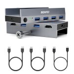 Hdmi 2. 1 kvm 8k@60hz 4k@240hz / 165hz / 144hz / 120hz, conception de fixation par clip, usb 3. 0 4 ports ...