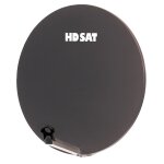 Hdsat parabole satellite fibre composite gris anthracite 85cm + brides inox anti corrosion