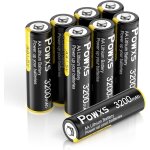 Heue - lot de 8 piles aa au lithium 1, 5 v - double a - 3200 mah - super capacit - compatible avec appareil ...