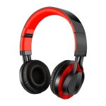 Hifi bass stéréo over ear gaming bandeau casque casque pliable avec microphone, noir et rouge Hifi bass stéréo over ear gaming bandeau casque casque pliable avec microphone, noir et rouge