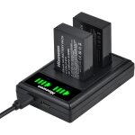 Hisewen lp - e12 batterie 2pack, dual usb chargeur pour canon eos m, eos m2, eos m10, eos m50, eos m50 ...