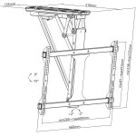 Hl44ml support de plafond motoris et pliable pour tlviseur pour ecrans de 81 a 176 cm (81 a 176 cm), ...