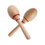 Hochets a percussion a main de 8 pouces, shakers de rumba en bois de h�tre, instrument de musique latine ...