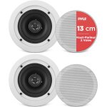 Home enceinte murale / plafond de 13, 3 cm - paire d'enceintes médium - grave a 2 voies avec woofer et ... Home enceinte murale / plafond de 13, 3 cm - paire d'enceintes médium - grave a 2 voies avec woofer et ...
