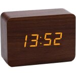 Horloge de bureau en bois, rveil en bois avec mode semaine / week - end, horloges lectriques en bois ...