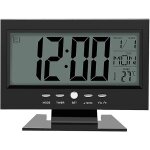 Horloge �lectronique, r�veil num�rique lcd avec capteur sonore, calendrier et affichage de la temp�rature ...