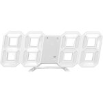 Horloge murale 3d  led, affichage 12 / 24 heures, horloge numrique  pile usb, veilleuse, rveil mural ...