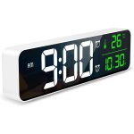 Horloge murale num�rique mise � niveau, grand r�veil num�rique led de 10. 5 , grand �cran lcd, alarme ...