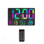 Horloge numérique avec affichage led rvb, fonction snooze, détection le noir Horloge numérique avec affichage led rvb, fonction snooze, détection le noir