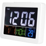 Horloge num�rique grand ecran lcd, r�veil calendrier avec temp�rature, design moderne conception verticale ...