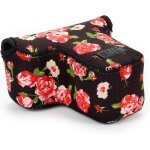 Housse appareil photo num�rique et accessoire en n�opr�ne rembourr�, protection robuste avec poche et ...