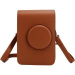 Housse de pour fujifilm mini evo appareil photo, housse de sac rtro en cuir pu avec bandoulire rglable ...