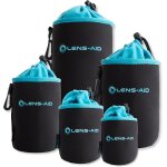 Housse pour objectifs d`appareil photo en n�opr�ne avec doublure en polaire : etui, poche pour prot�ger ...