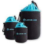 Housse pour objectifs d'appareil photo en n�opr�ne avec doublure en polaire : etui, poche pour prot�ger ...