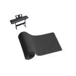 Housse de protection pour clavier de piano 126 x 18 cm, en polyester noir.
