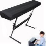 Housse de protection pour clavier de piano avec cordon de serrage, housse anti - poussire noire pour ...
