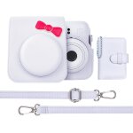 Housse de protection compatible avec fuji instax mini 12, adorable housse d'appareil photo en cuir pu, ...