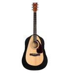 Housse de protection en velours noir pour guitare, etui de protection pour basse acoustique classique ...