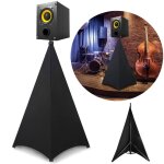 Housse de support de haut - parleur pliable, jupe de trpied rglable en lycra rsistant aux dchirures ...