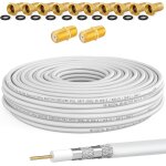 Hq - 135 pro cble satellite coaxial 130 db 20 m quadruple blindage pour installations dvb - s / s2 dvb ...