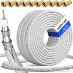 Hq - 135 pro cble satellite coaxial  quadruple blindage pour installations dvb - s / s2, dvb - c et ...