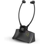 Ht381 - casque tv sans fil avec emetteur rf, contrle du volume de balance g / d, ecouteurs de volume ...