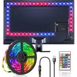 Huag - led tv 2 mtres, led pour tv 2 mtres 5050 rgb ruban bande led usb avec tlcommande rtroclairage ...