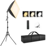 Hubi - kit d'eclairage pour photographie - bote a lumire 85 w rotative - eclairage continu avec intensit ...
