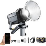 Hubi - lampe vido, cl220m pro 220w lumire de studio 5600k daylight cri96 + 58, 100lux@1m cob video ...