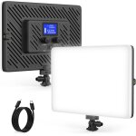 Hubi - lampe vido led, lumire pour camra avec batterie rechargeable 4000mah, sans palier 2500 - 8500k ...