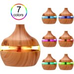 Humidificateur d'air ultrasonique  led, diffuseur d'huiles essentielles, d'arme, de grain de bois, ...