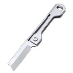 Hutp - couteau pliant en acier inoxydable, fournitures de camping en plein air, mini porte - clés à tête ... Hutp - couteau pliant en acier inoxydable, fournitures de camping en plein air, mini porte - clés à tête ...