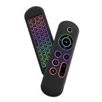 Huwb - m5 2. 4g & bt5. 2 tlcommande 7 couleurs rtro - clair sans fil air mouse clavier android tv ...