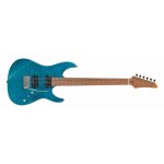 Ibanez mm1 - tab - guitare electrique martin miller signature - transparent aqua blue ( + etui)