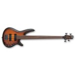 Ibanez srf700 - bbf - brown burst flat - basse electrique fretless