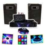 Ibiza dj - 300 kit de sonorisation disco 480w + roundmagic lytor led rvb
