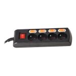 Ibiza light 4 - way extension lead - unit de distribution d'alimentation - ca 220 - 240 v - 3500 watt ...